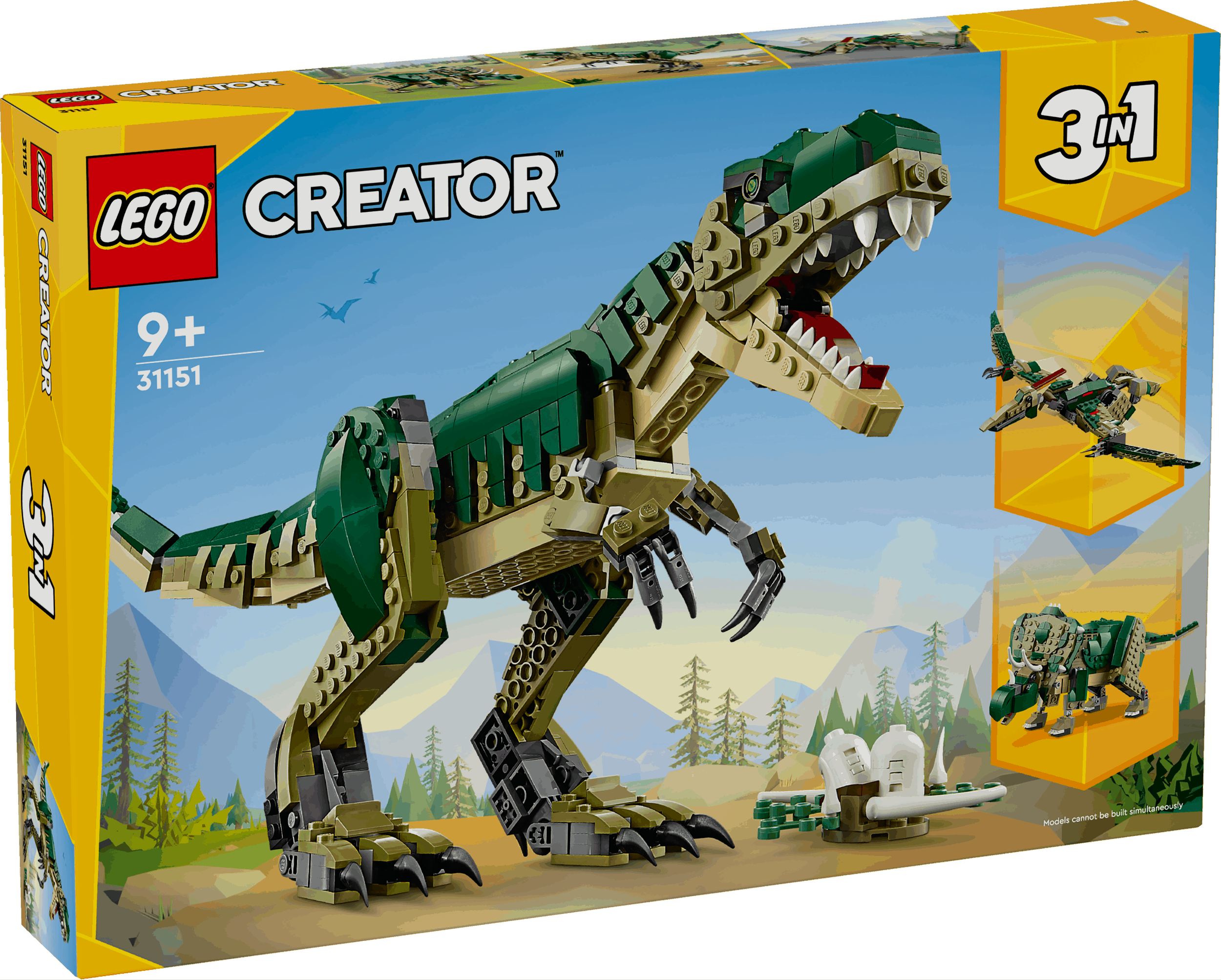 Lego Creator 3 in 1 31151 T. Rex Rebuildable Playset for Ages 9 and Up