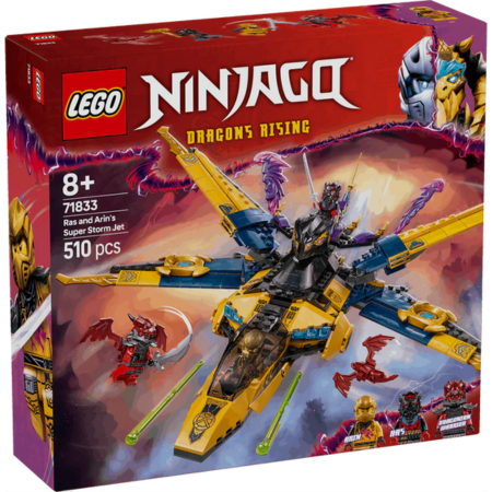 Lego Ninjago 71833 Ras and Arin's Super Storm Jet Playset for Ages 8+