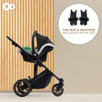 Kinderkraft 3-in-1 Mink Pro Prime 2 Travel System with Car Seat - Venezian Black