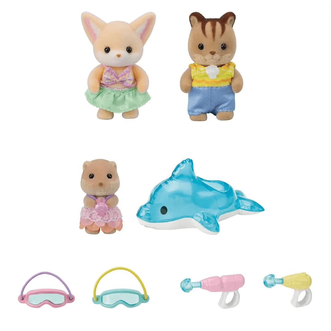 Sylvanian Families Nursery Friends - Trio Piscine Amusante pour les enfants de 3 ans et plus