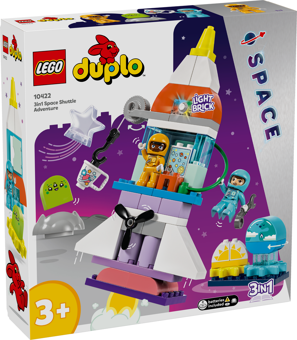 Lego Duplo 10422 3 in 1 Space Shuttle Adventure for Toddlers Ages 3+