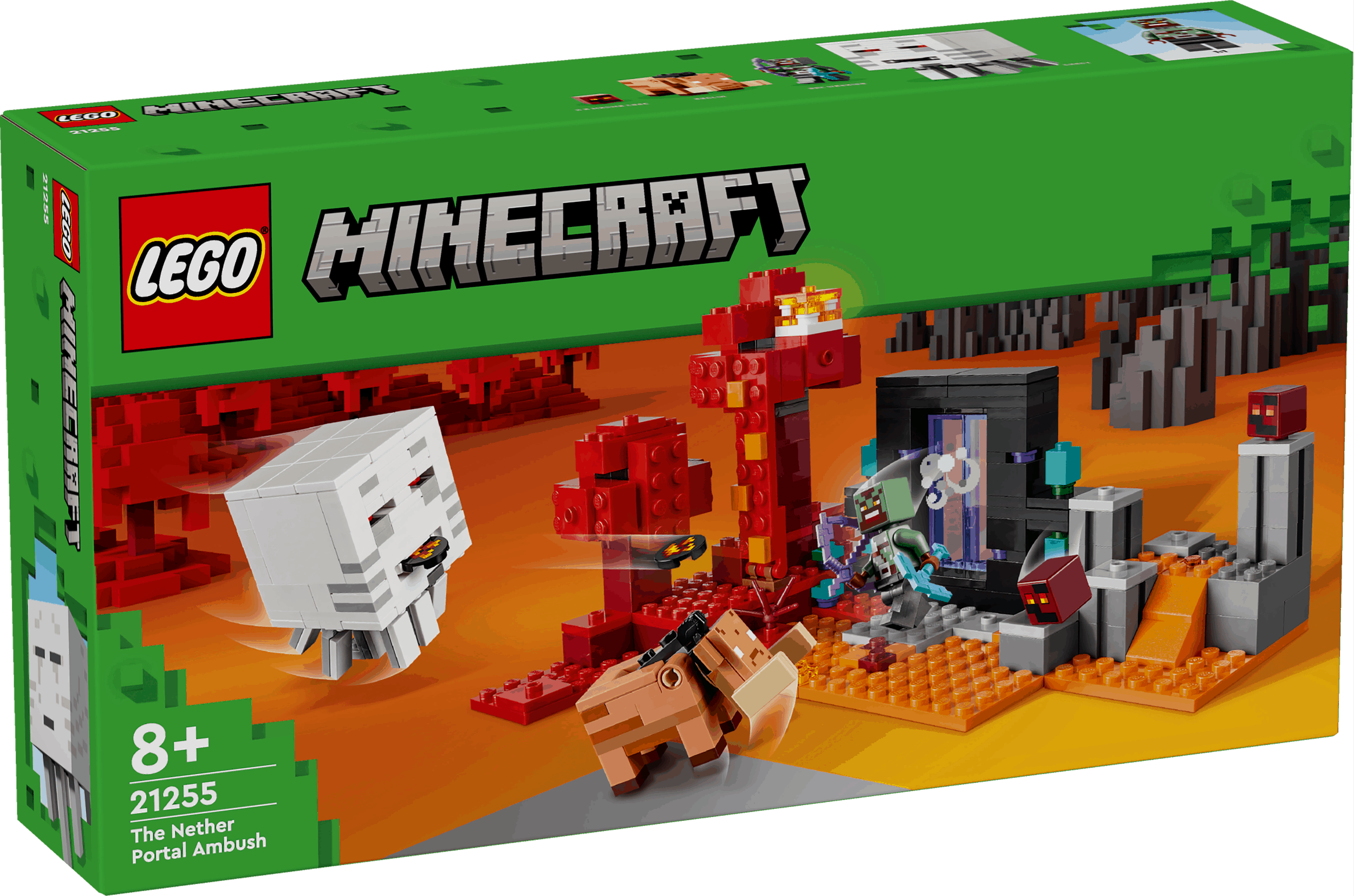 Lego Minecraft 21255 The Nether Portal Ambush Playset for Ages 8 & Up