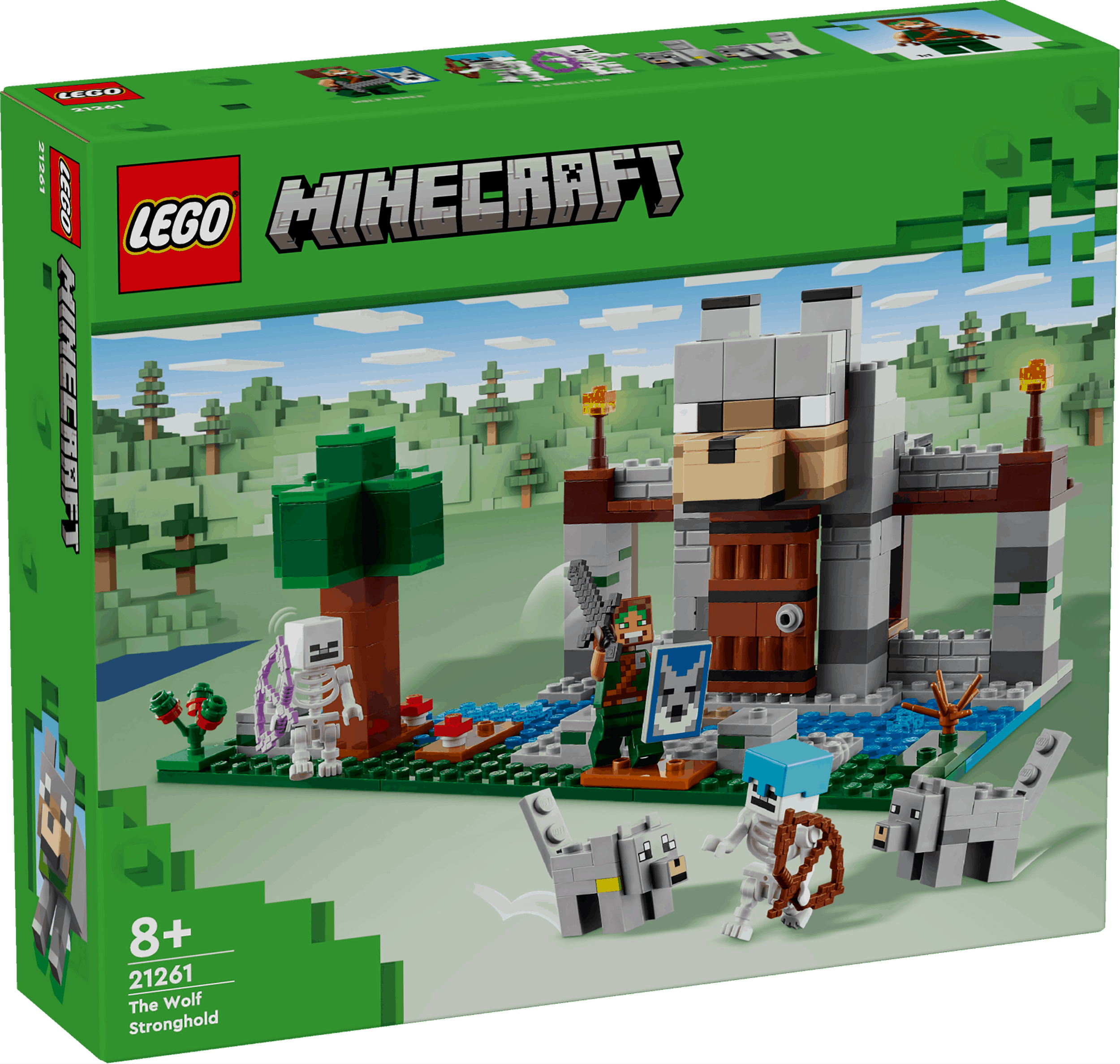 Lego Minecraft 21261 The Wolf Stronghold Toy Playset for Ages 8 and Up