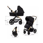 Kinderkraft Moov 2 3-in-1 Travel System - Black
