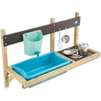 TP Toys, Early Fun Mud Kitchen Playhouse Accessory, Bolt on Mud Kitchen Attachement for a Playhouse, Includes Water Butt, Splash Tub, Pans, Mixing Whisk, Messy Play, 31 x 55 x 56 cm