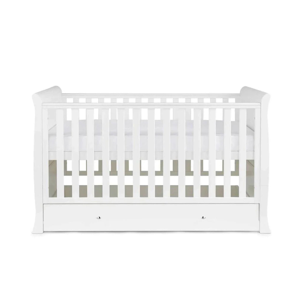 Ickle Bubba Snowdon Classic Cot Bed White - Without Mattress