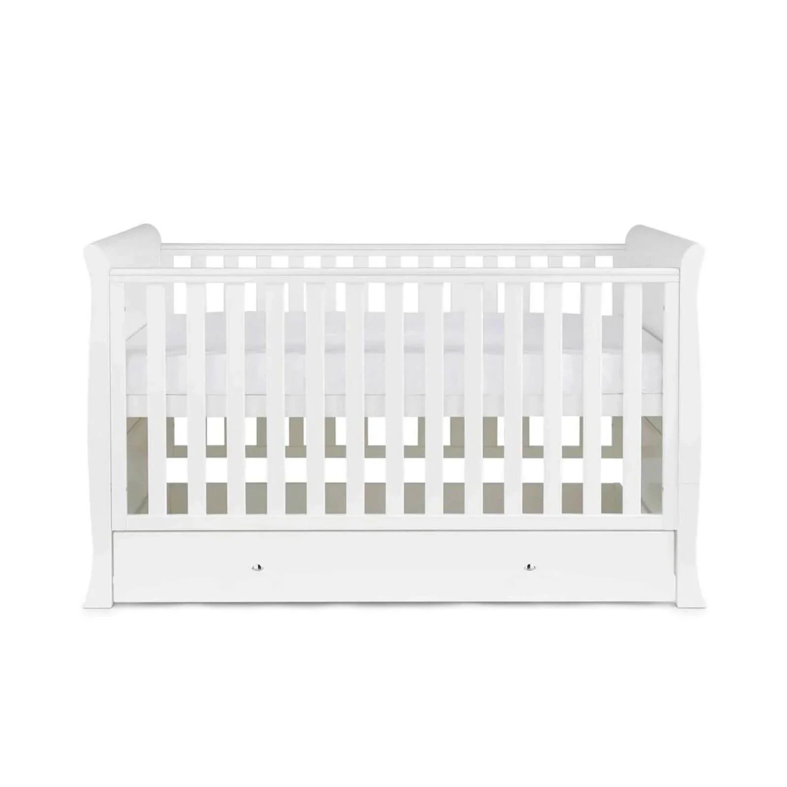 Ickle Bubba Snowdon Classic Cot Bed White - Without Mattress