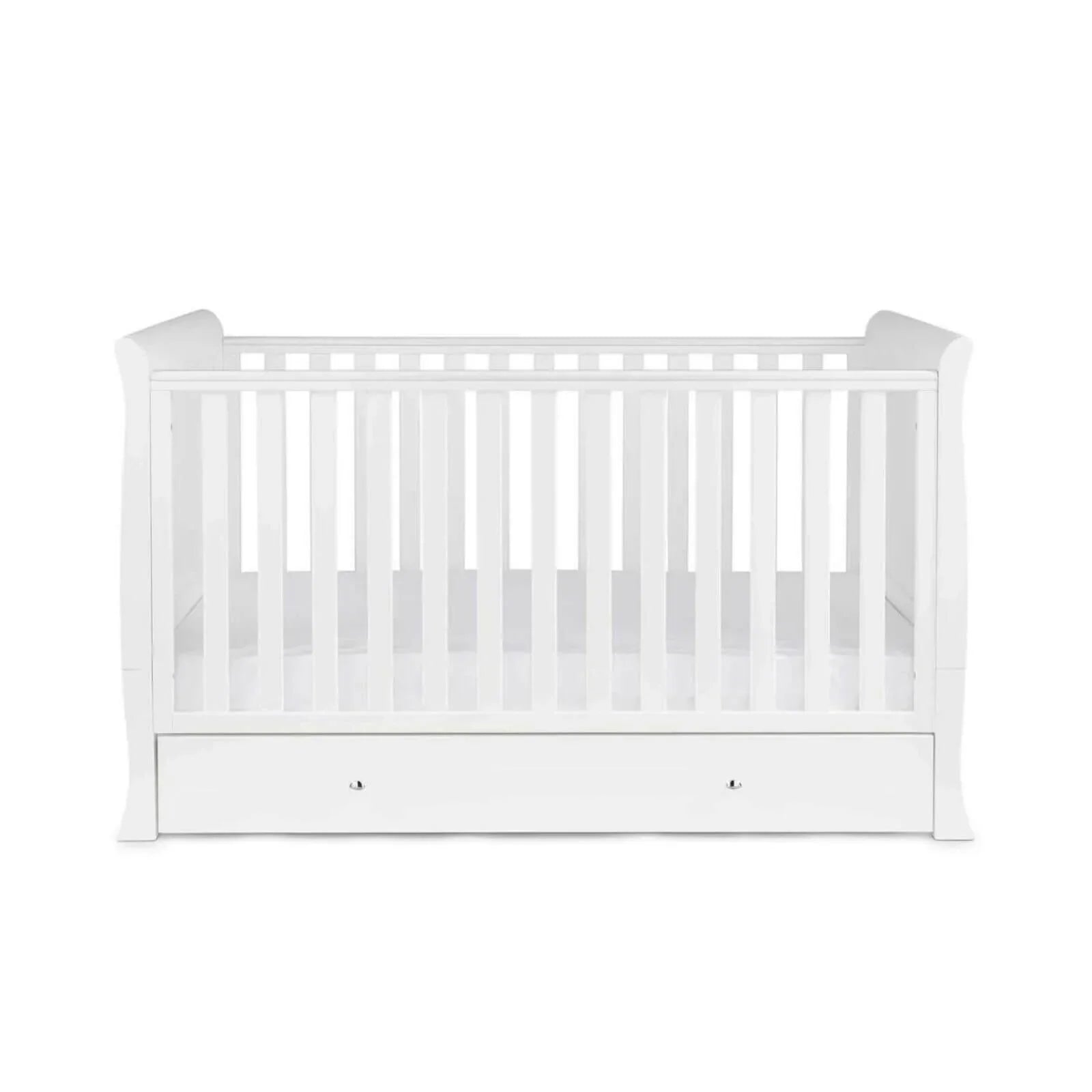 Ickle Bubba Snowdon Classic Cot Bed White - Without Mattress