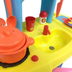 Smoby Mi Cocina Peppa Pig Ecoiffier Children's Kitchen with 13 Accessories, 100% Official License, Boys Girls from 18 Months (1711), Multicoloured, 60.5 x 42.7 x 24.6