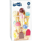 small foot movable wooden ice cream rack, accessories for grocery stores and children's kitchens, from 3 years, 1248