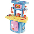 Smoby Mi Cocina Peppa Pig Ecoiffier Children's Kitchen with 13 Accessories, 100% Official License, Boys Girls from 18 Months (1711), Multicoloured, 60.5 x 42.7 x 24.6