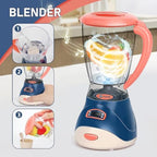 Pretend Play Kitchen Appliances Toy Set with Coffee Maker Machine,Blender, Mixer and Toaster with Realistic Light and Sounds for Kids Ages 3+
