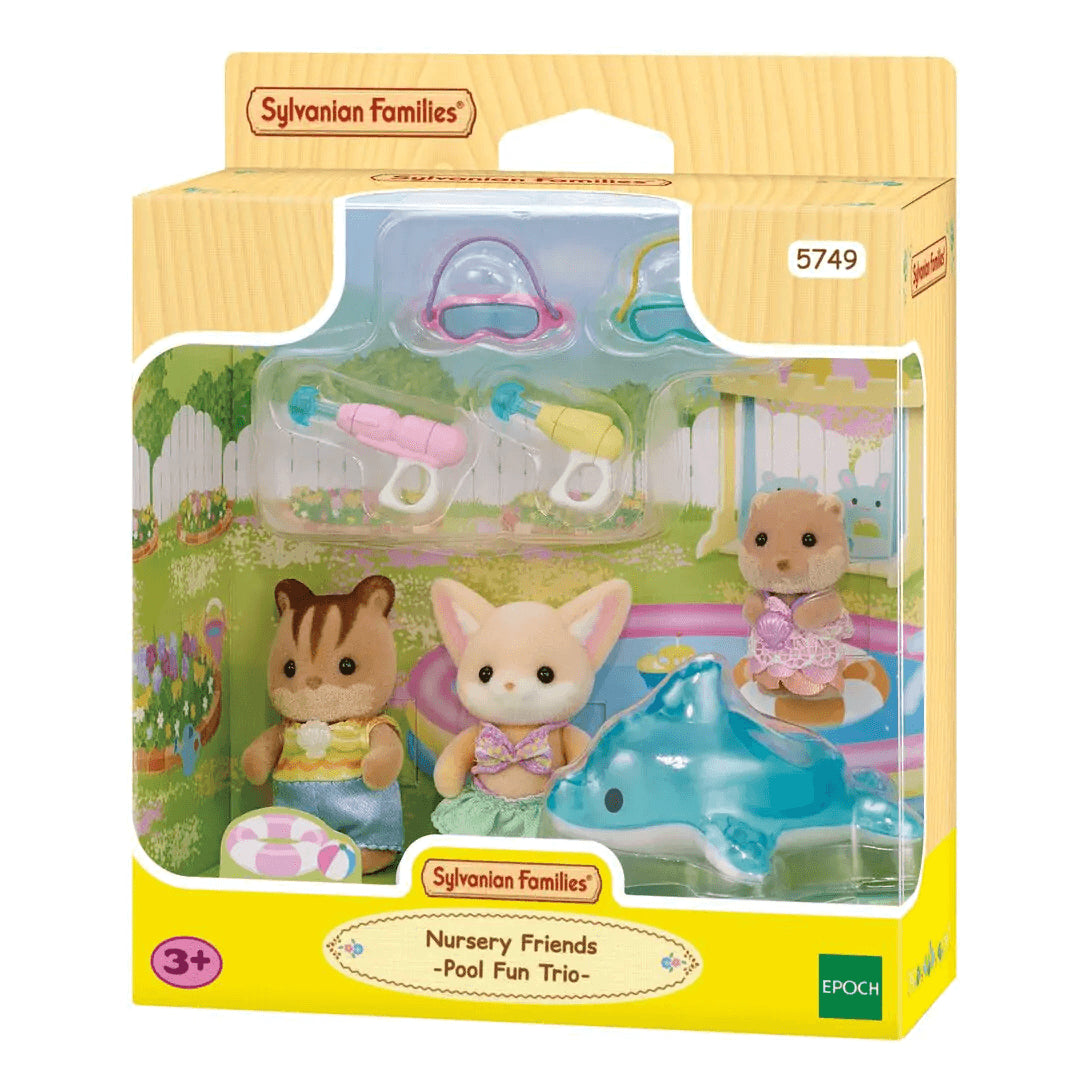 Sylvanian Families Nursery Friends - Trio Piscine Amusante pour les enfants de 3 ans et plus