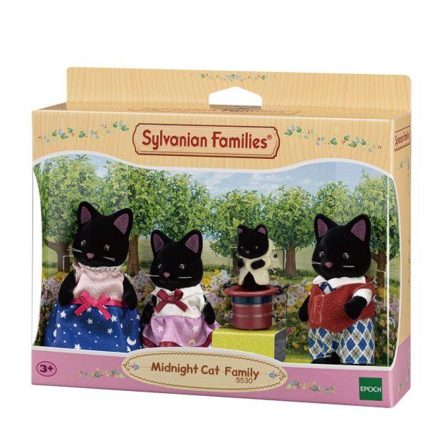 Sylvanian Families - Coffret de jeu Famille Chat de Minuit pour les enfants de 3 ans et plus
