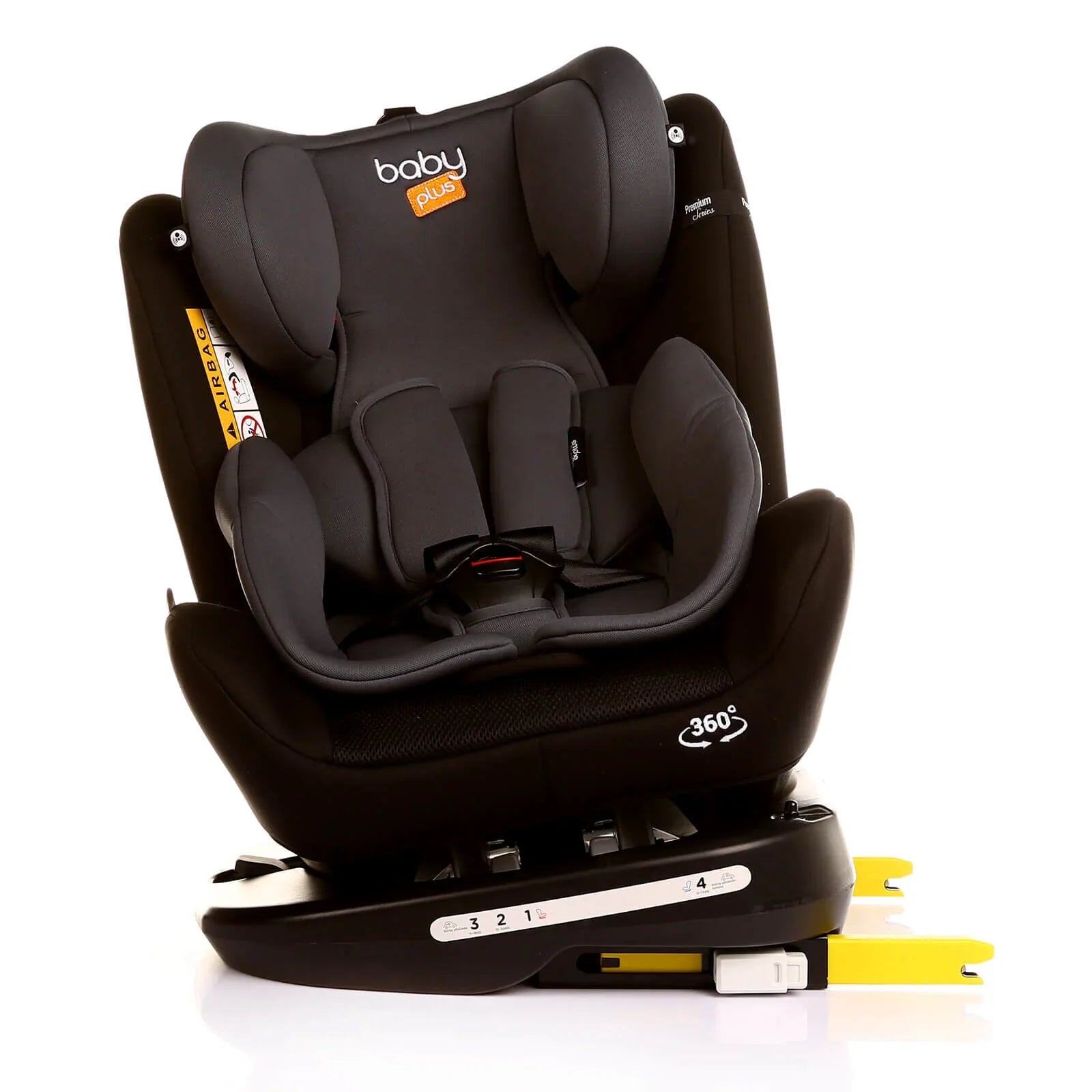 baby plus Orbitfix Group 0+/1/2/3 (Birt to 12 Years) Car Seat - Black Grey