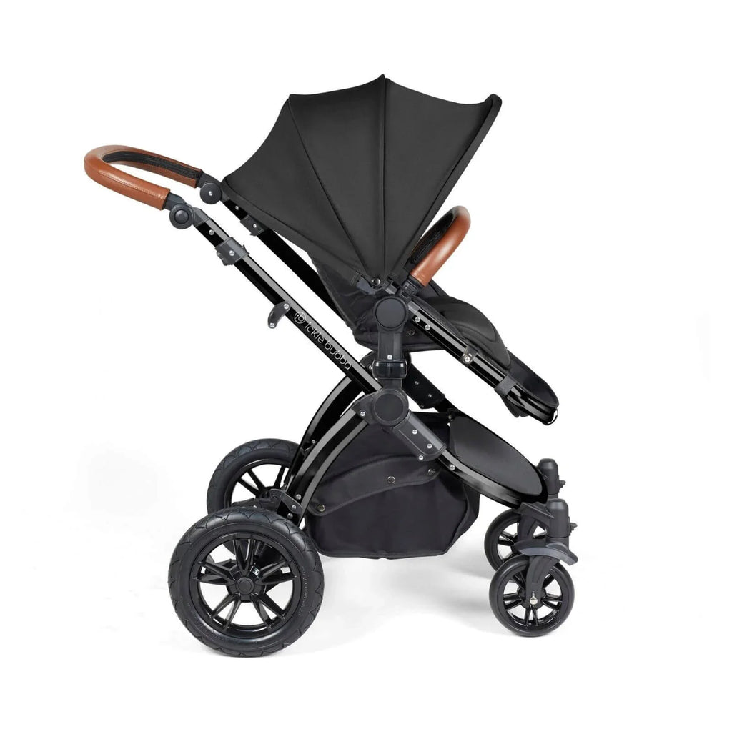 Ickle Bubba Stomp Luxe 2-in-1 Pushchair & Carrycot - Black/Midnight/Tan