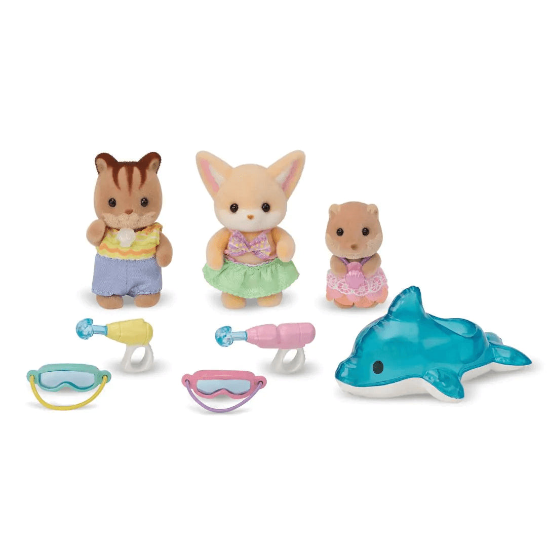 Sylvanian Families Nursery Friends - Trio Piscine Amusante pour les enfants de 3 ans et plus