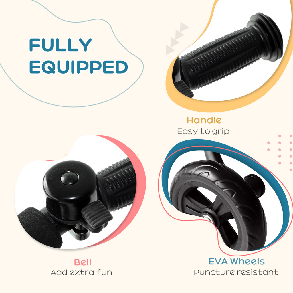 Baby Kids Children Toddler Tricycle Ride on Trike W/ 3 Wheels Pink HOMCOM