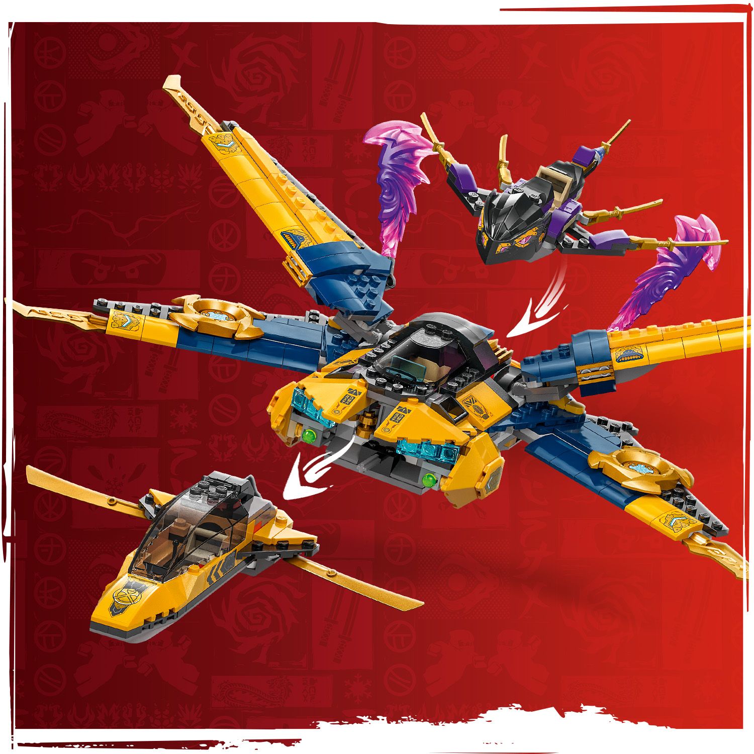 Lego Ninjago 71833 Ras and Arin's Super Storm Jet Playset for Ages 8+