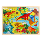 Dinosaur World Wooden Puzzle 48-Piece Educational Set for Kids 3+