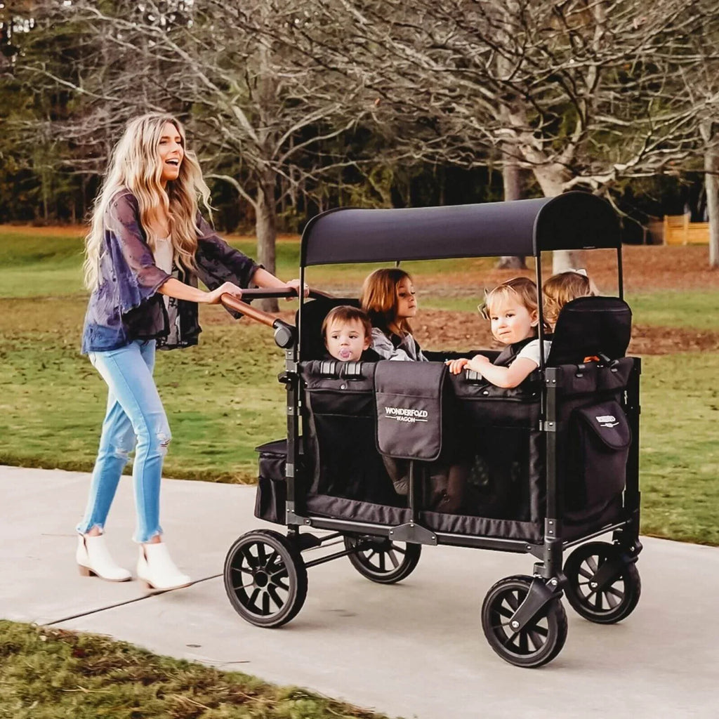 W4 Luxe Quad Stroller Wagon - Volcanic Black