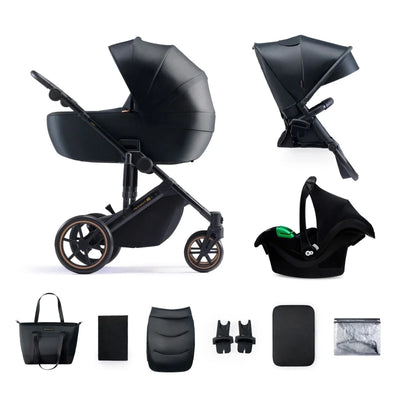 Kinderkraft 3-in-1 Mink Pro Prime 2 Travel System with Car Seat - Venezian Black