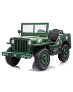 3 Seater Hotchkiss Willys Jeep Ride On 24v