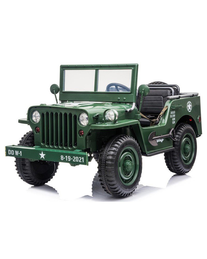 3 Seater Hotchkiss Willys Jeep Ride On 24v