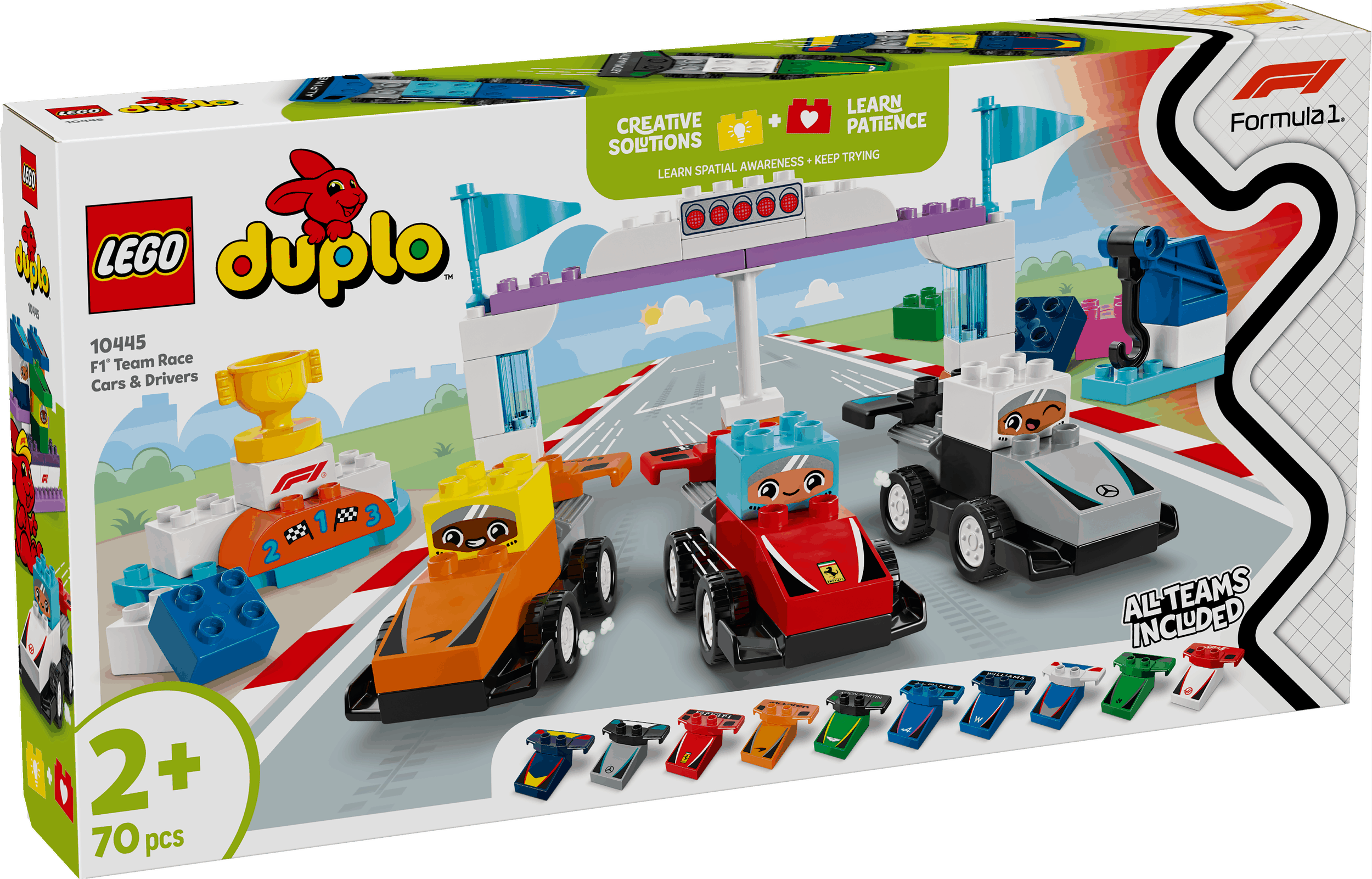 Lego Duplo 10445 F1 Team Race Cars & Drivers for Toddlers Ages 2 & Up