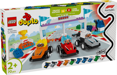 Lego Duplo 10445 F1 Team Race Cars & Drivers for Toddlers Ages 2 & Up