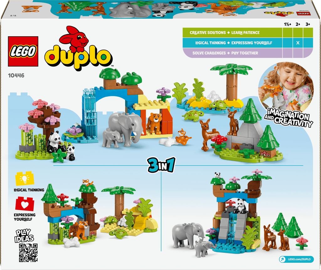 Lego Duplo 10446 3 in 1 Wild Animal Families for Toddlers Ages 2 & Up