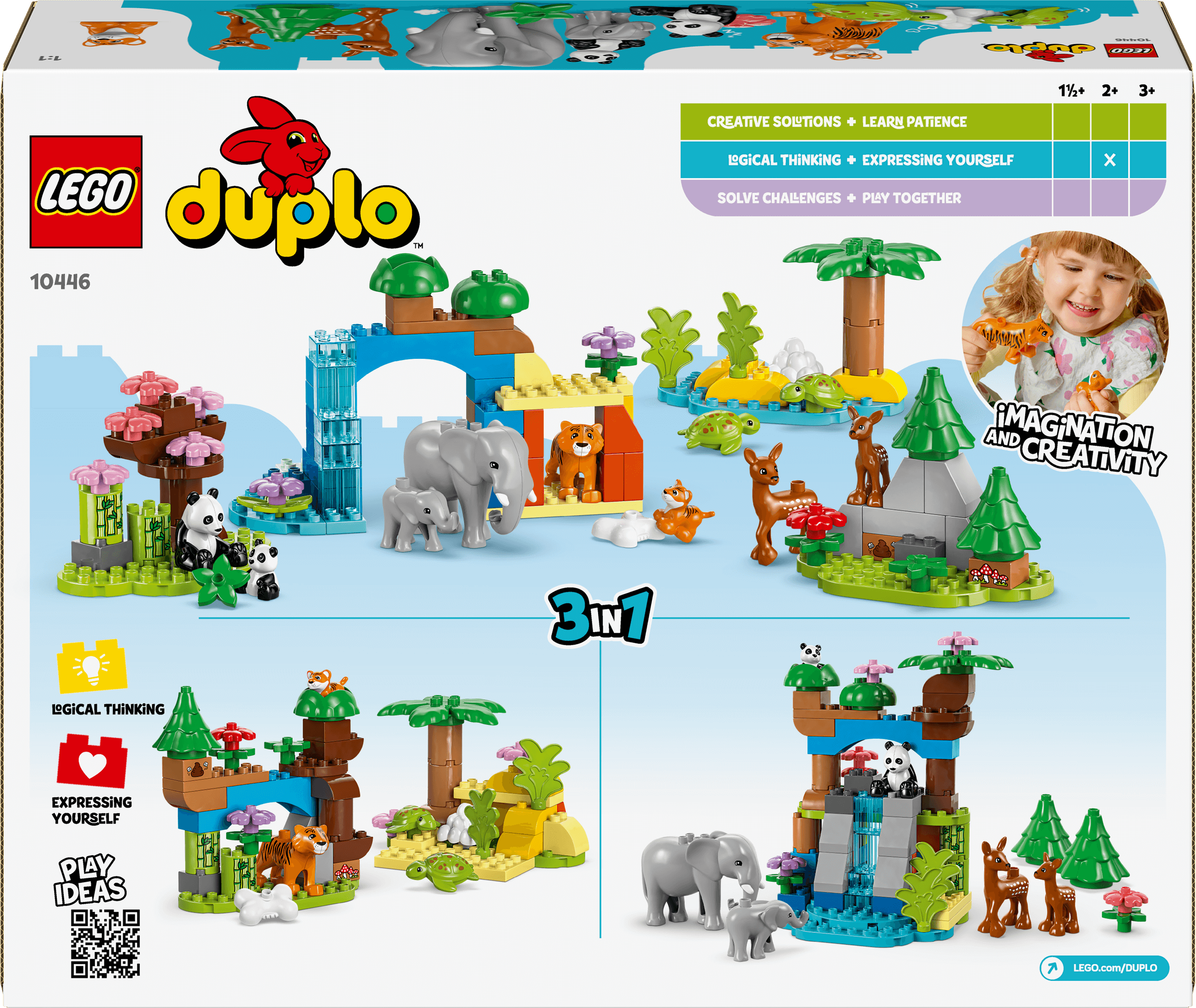Lego Duplo 10446 3 in 1 Wild Animal Families for Toddlers Ages 2 & Up