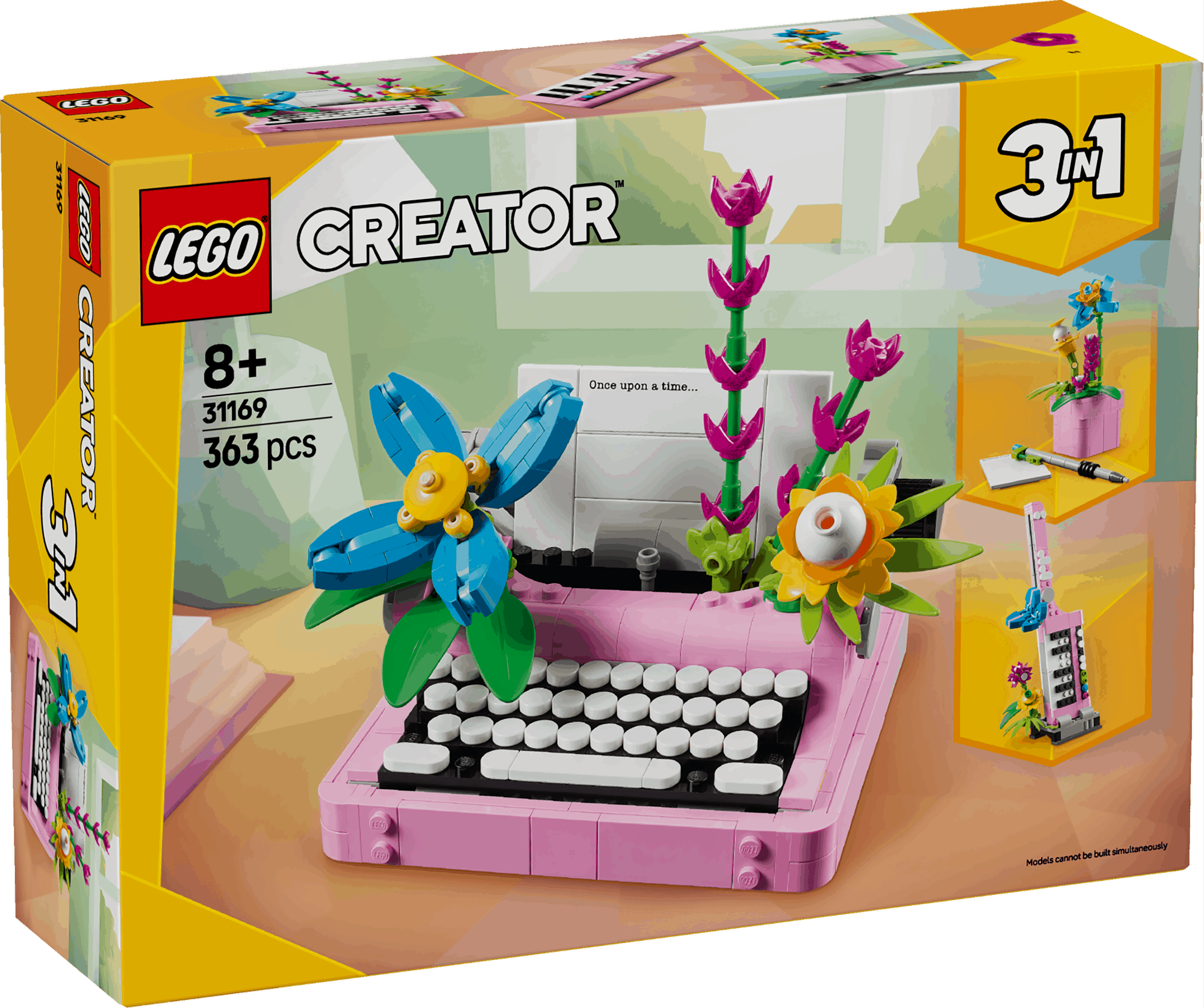 Lego Creator 3 in 1 31169 Typewriter with Flowers for Ages 8 and Up