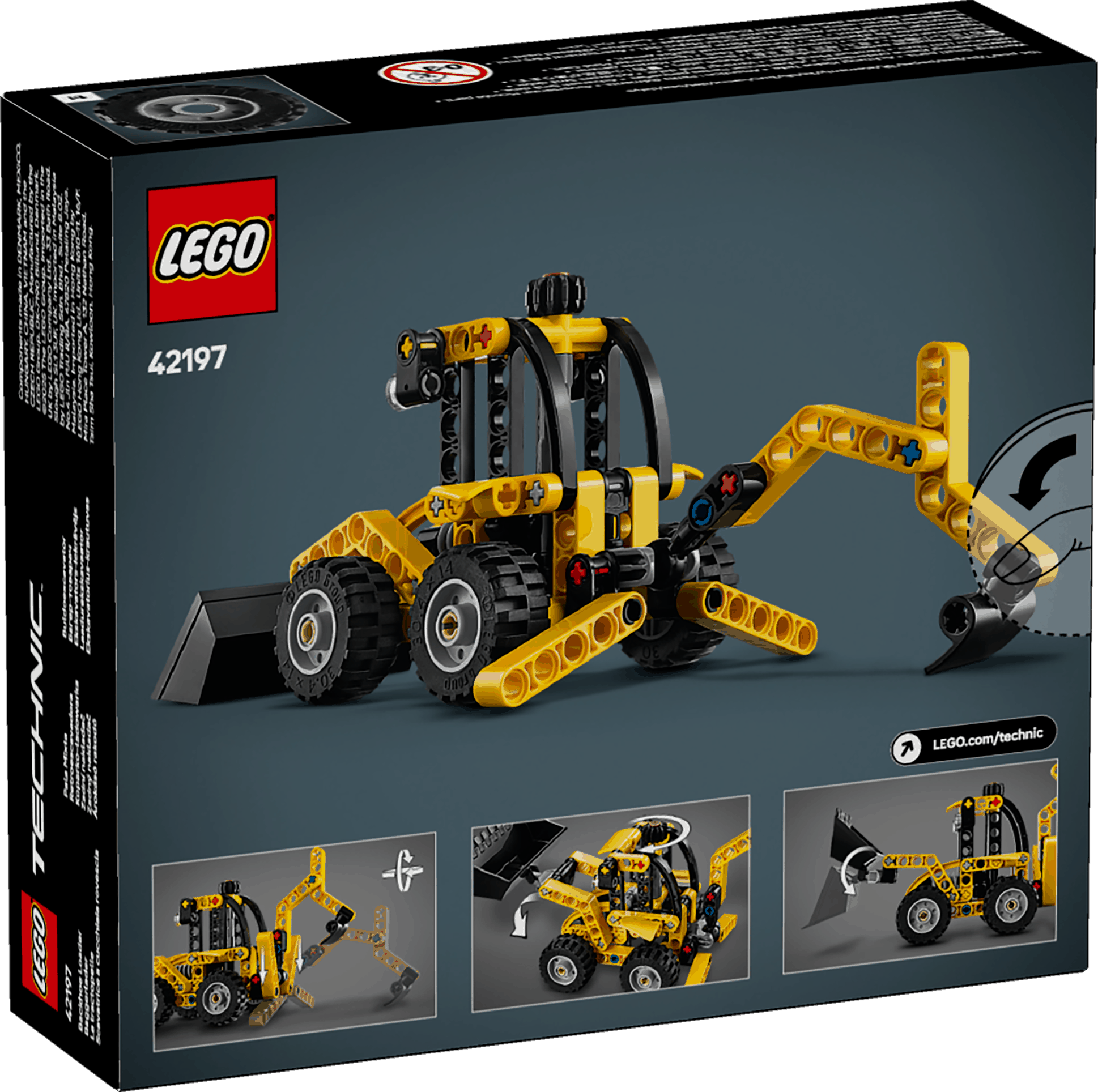 Lego Technic 42197 Backhoe Loader Buildable Playset for Ages 7 and Up