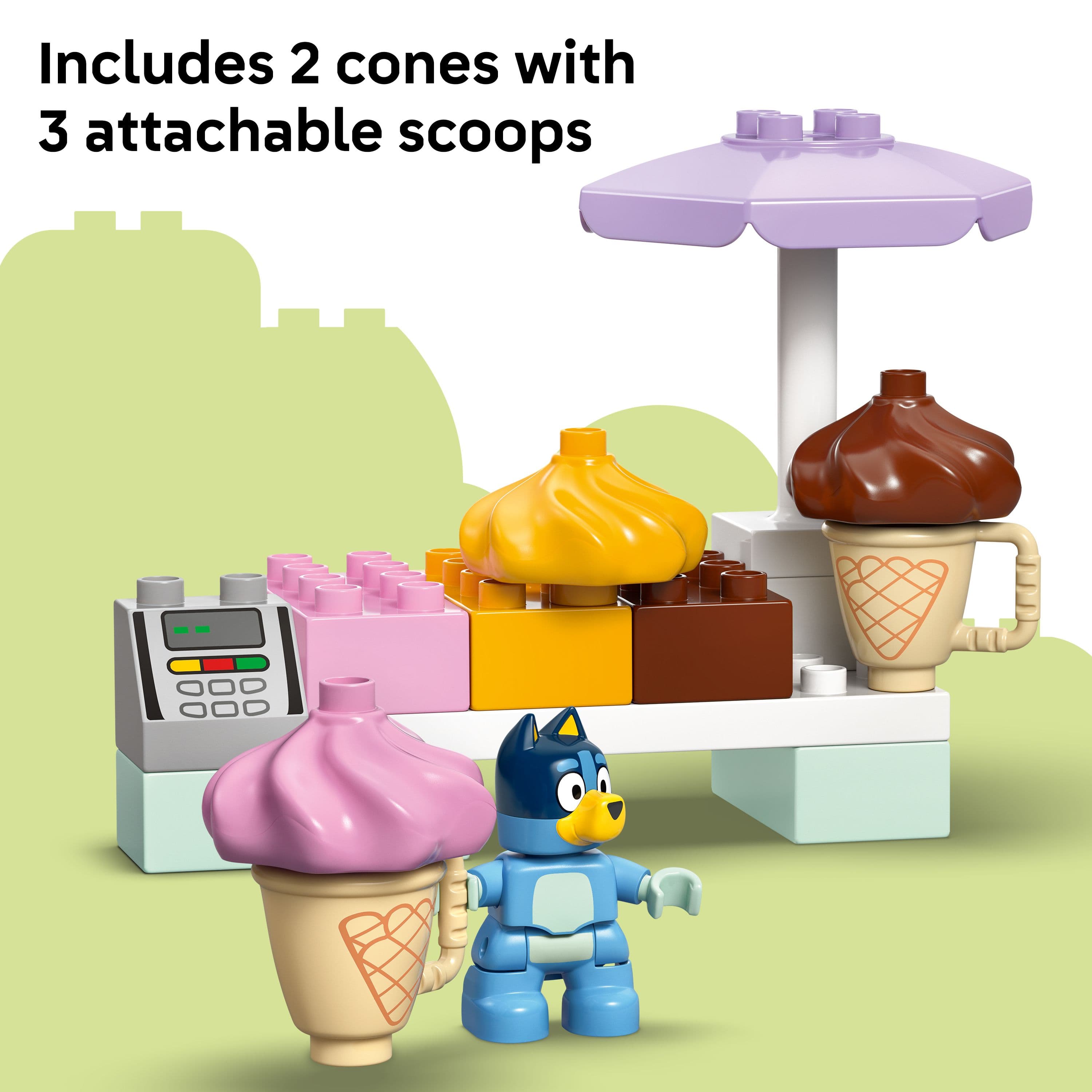 Lego Duplo Bluey 10458 Ice Cream Trip with Bluey for Toddlers Ages 2+