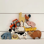 13 Farmyard Animals Shelf Set