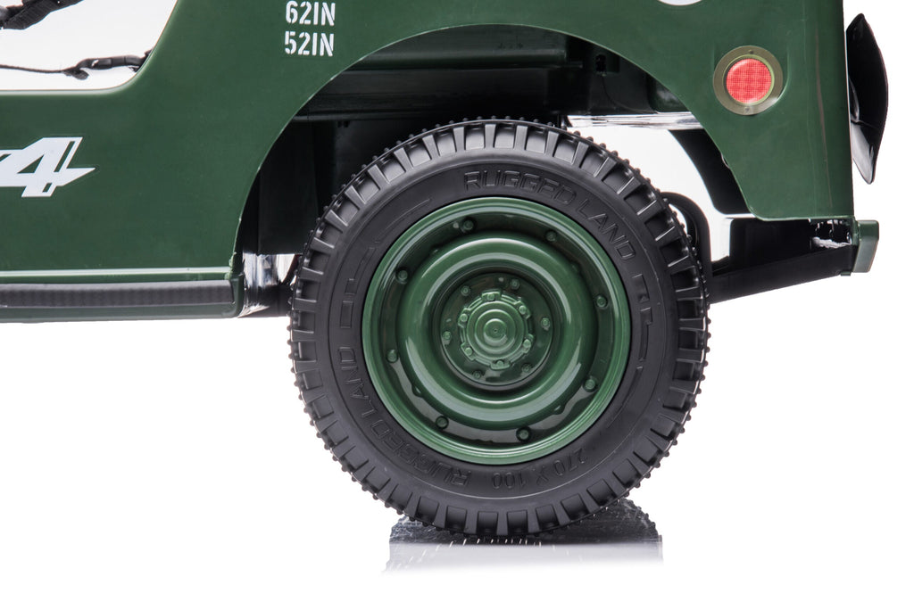 Willys Jeep 12V Kids Ride-On Car with 4 Motors
