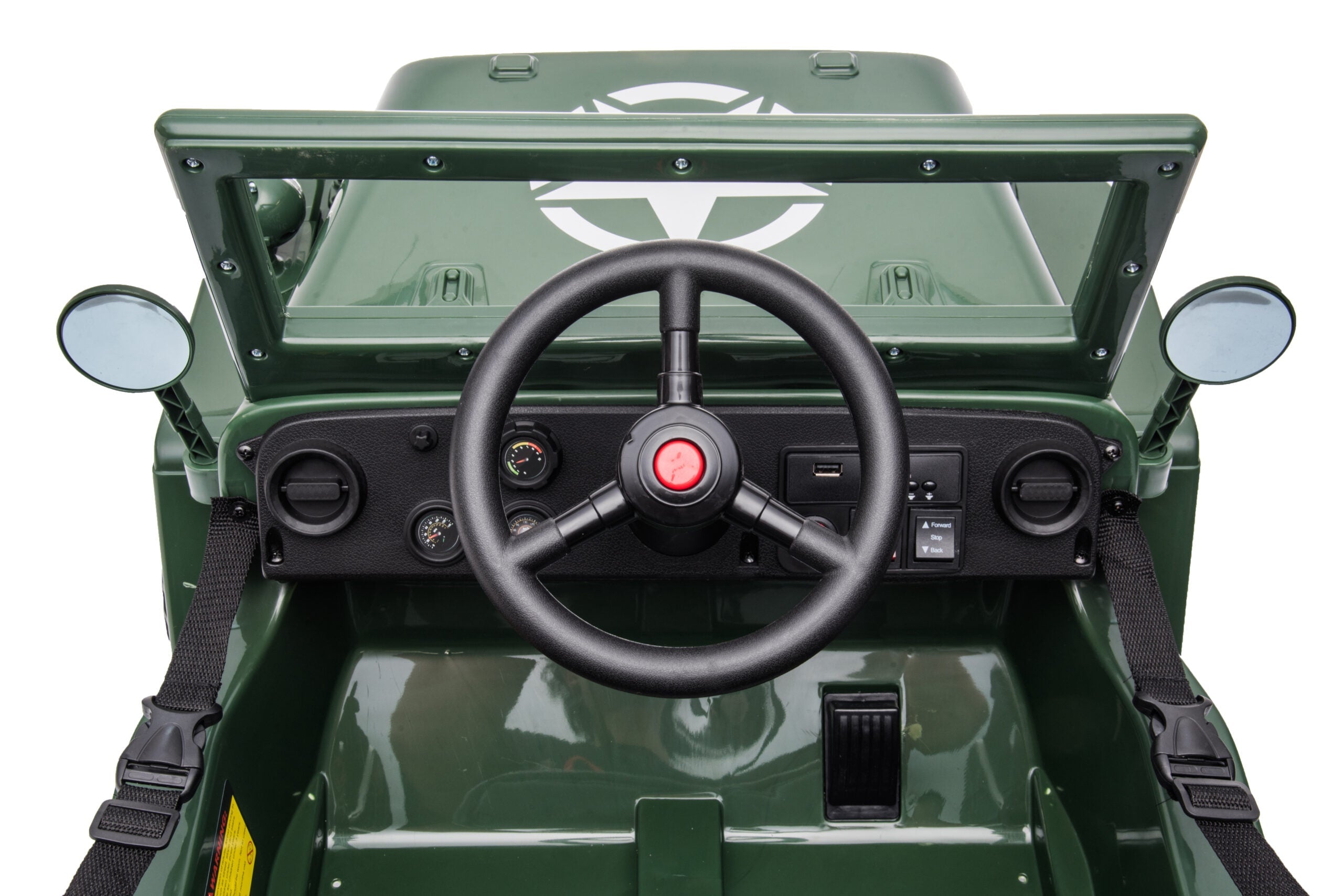 Willys Jeep 12V Kids Ride-On Car with 4 Motors