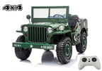 3 Seater Hotchkiss Willys Jeep Ride On 24v