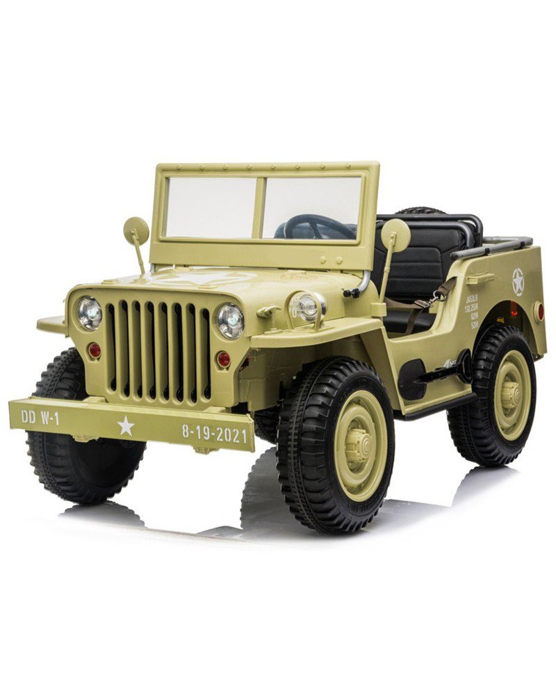 3 Seater Hotchkiss Willys Jeep Ride On 24v