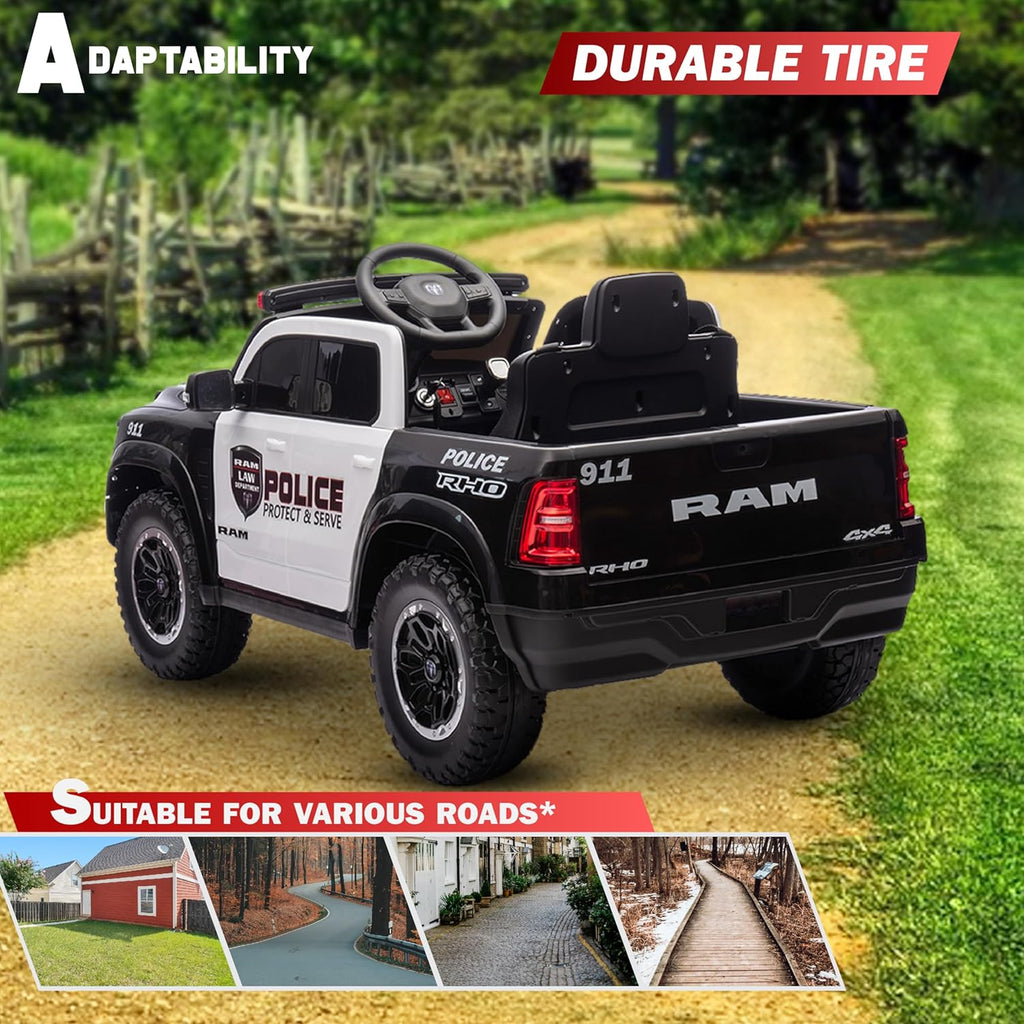 12V Dodge Ram Police Ride-On Car: Your Child's First Patrol Mission