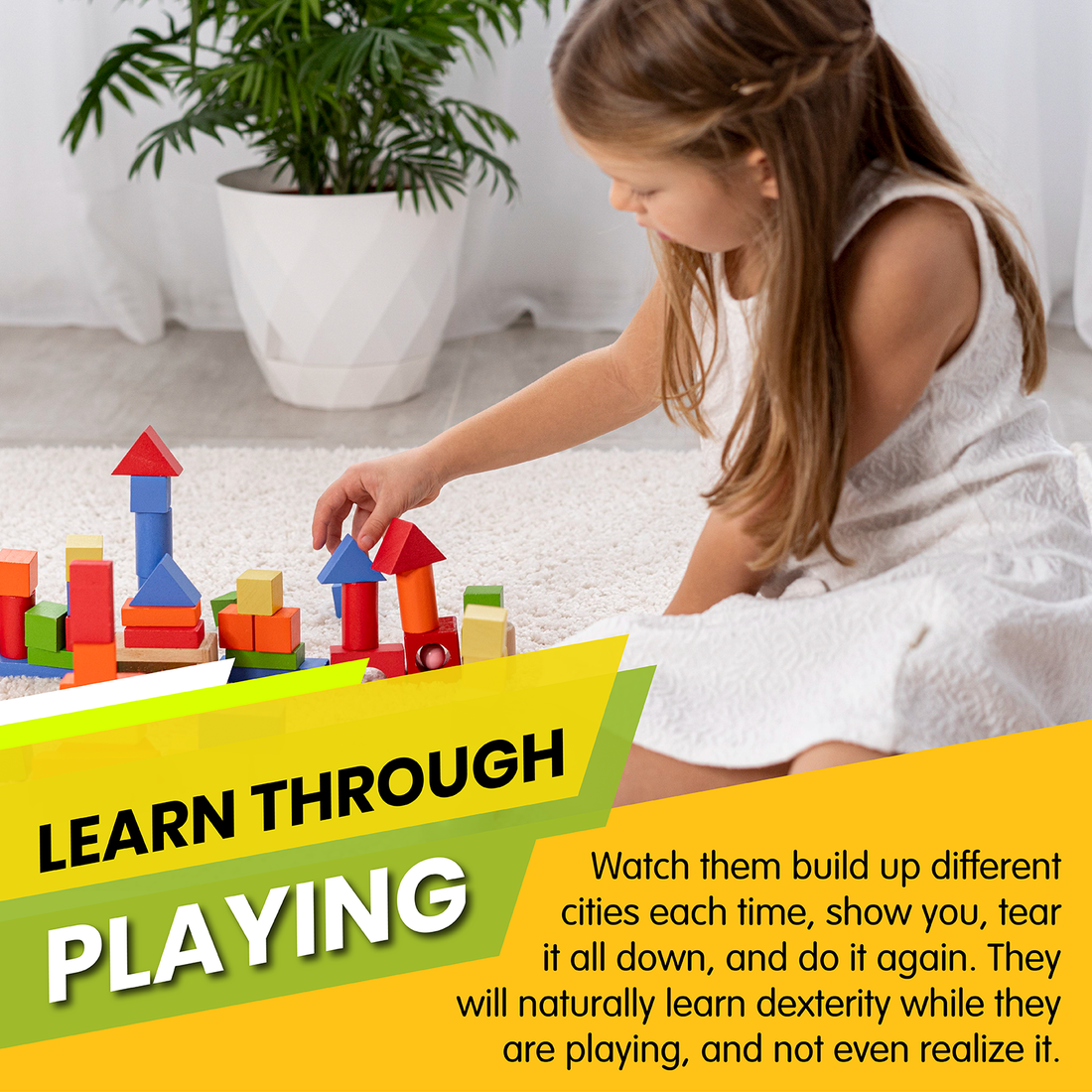 Wooden City Building Block Set 100-Piece Construction Kit