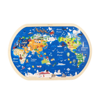 World Tour Kid’s Jigsaw Puzzle 48-Piece Wooden Educational Puzzle for Kids 3–6