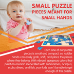 48-Piece Wooden Underwater Puzzle Educational Ocean Scene 3-6