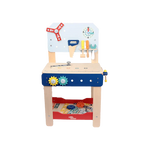 Master Workbench Adjustable Wooden Tool Bench with Play Tools for Kids 3+