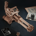 Rotating-Barrel Machine Gun 3D Wooden Puzzle