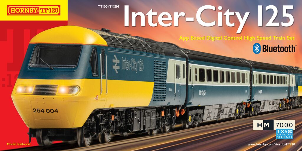 Hornby TT:120 TT1004TXSM Intercity 125 High Speed Digital Train Set - Sound Fitted