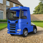 Scania Blue Ride On Truck & Trailer for Kids | 24V