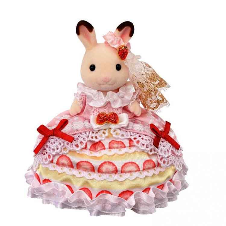 Sylvanian Families - Freya's Birthday Celebration Strawberry Cake Dress