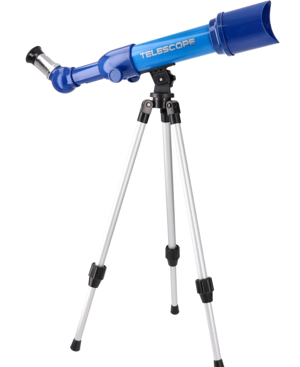 Kids’ Astronomy Telescope 80x Magnification with 3 Optical Lenses Ages 6+ Blue